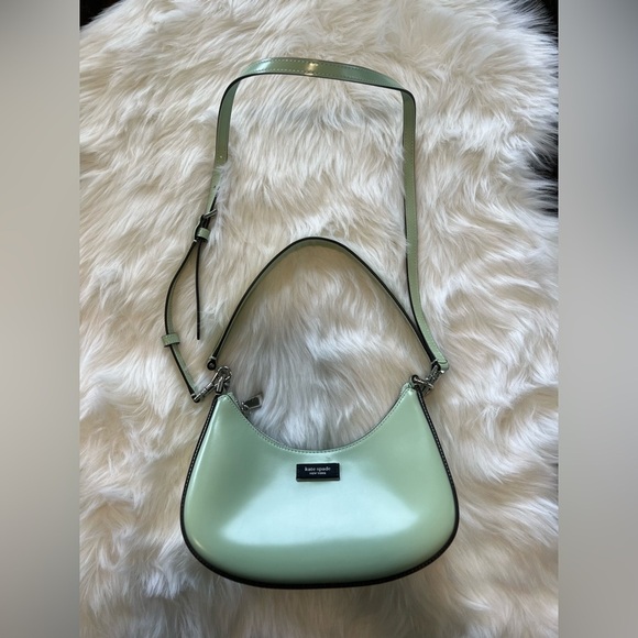 KATE SPADE Sam Icon Small Convertible Crossbody color blue green - Picture 1 of 6
